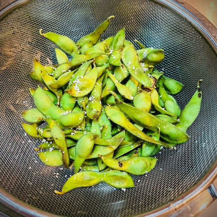 丹波篠山黒枝豆の塩茹♪
